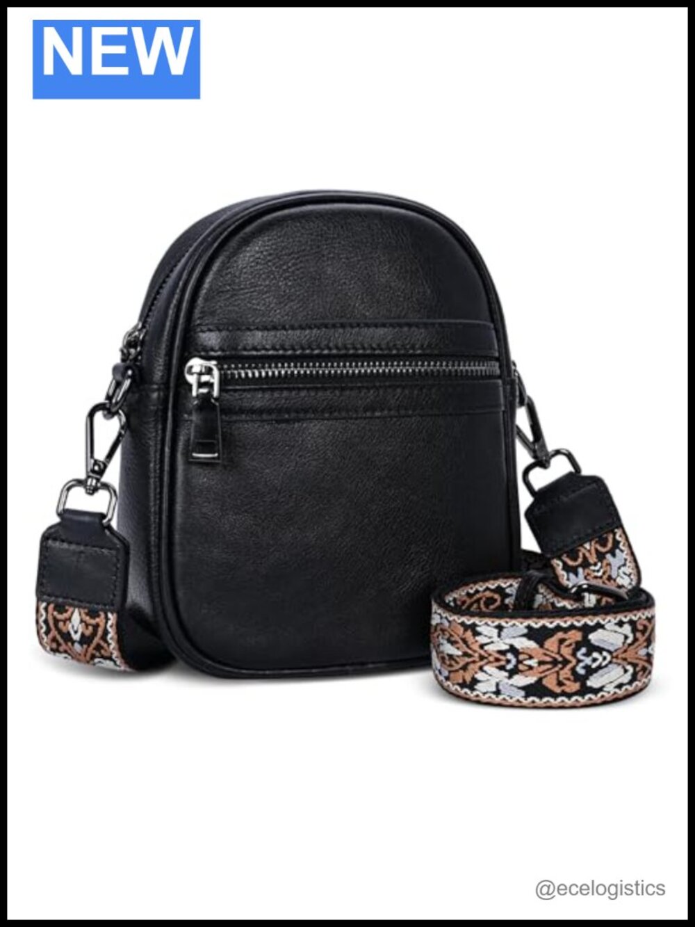 Genuine Leather Crossbody Bag for Women RFID Blocking Small Shoulder Purse